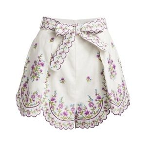 Zimmermann Poppy Floral Scallop Shorts